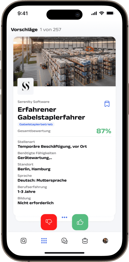 Jobvorschläge bekommen